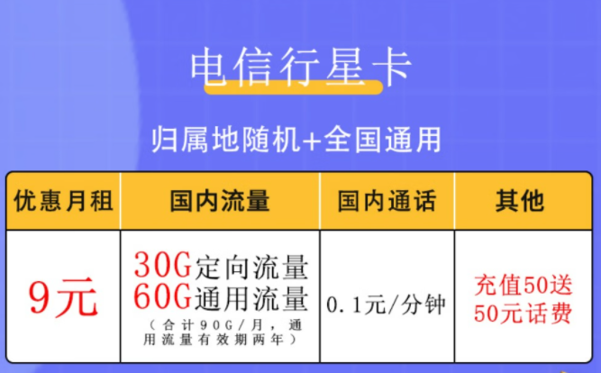 個(gè)人購(gòu)買流量的激活方式有哪些？電信行星卡、昌榮卡優(yōu)惠套餐最低9元